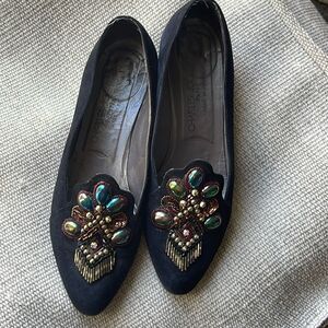 These are a beautiful vintage shoe from Paris.  The beading is gorgeous!